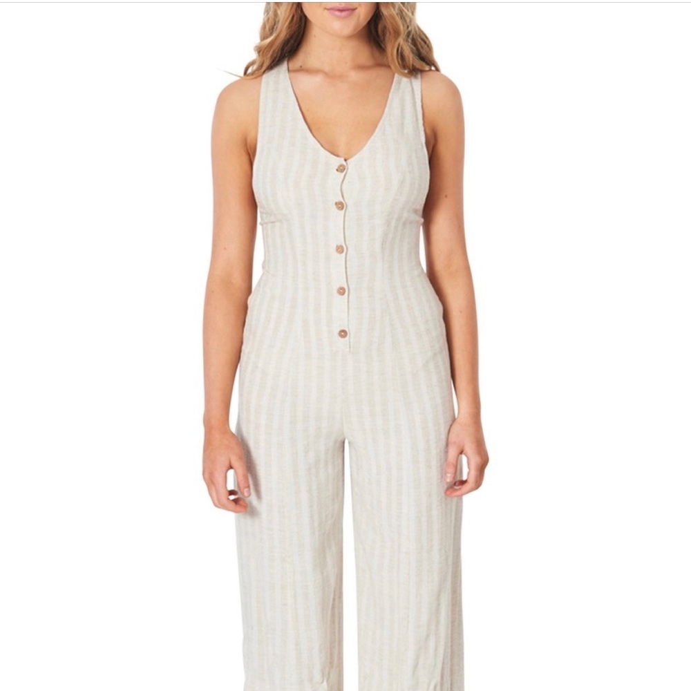 BRAND NEW NWOT Rip Curl Surf Shack Linen Jumpsuit